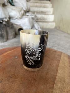 Real Buffalo <b>Viking</b> Drinking Horn Glass <b>Cup</b> Eco-Friendly Handcrafted by Royal Natural Craft Polished Animal Style - Product Image 2