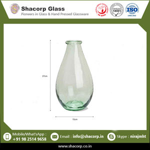 Vase à bords épais en verre recyclé de meilleure qualité pour la maison - Product Image 6