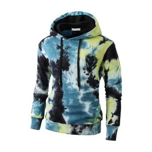 2024 nueva llegada de calidad superior transpirable Tie Dye sudaderas con capucha para hombres sostenible Venta caliente ropa de invierno conjuntos OEM - Product Image 2