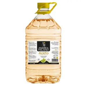 İtalyan beyaz şarap sirke şişeleri çeşniler için fermente 100% 5 Lt