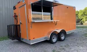 Cuisine de rue de marque personnalisée fiable remorque alimentaire mobile 40T charge utile nouveaux camions de nourriture prix de gros remorques de restauration rapide - Product Image 2