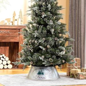 Collier de sapin de Noël au design élégant et moderne, couvre-sapin pour jupe de sapin et autres occasions festives de Noël - Product Image 1