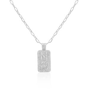 Collar con Colgante de Número de Moissanita en Oro Rosa con Engaste de Garra y Cadena Clásica para Regalo de Fiesta o Aniversario - Product Image 1
