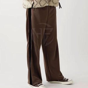 New Fashion Trousers Lightweight Fabric Elastic Waistband Relaxed Leg Clean Look Matching Clothing <b>Men</b> Flared <b>Sweat</b> <b>Pant</b> - Product Image 2