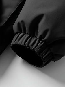 Manteau d'hiver long en polaire épais et chaud pour homme avec capuche |   Vêtements de travail décontractés de sport d'extérieur imperméables à fermeture éclair, coupe ample - Product Image 3