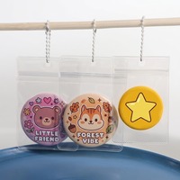Sacs auto-scellants en PVC transparent avec trou de suspension, prêts à l'emploi, pour emballage de badges en fer blanc, épingles à revers, pochettes en PVC à fermeture éclair