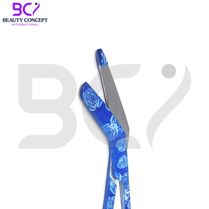 Tijeras de vendaje quirúrgico hechas a mano de la mejor calidad de acero inoxidable con impresión de logotipo personalizado de Color azul y blanco - Product Image 6