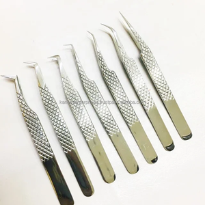 Juego de Pinzas para Pestañas Postizas Profesionales para Principiantes, Acero Inoxidable, Antimagnéticas, Aplicador de Pestañas de Precisión, Herramientas Completas - Product Image 1