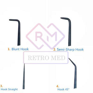 Micro-instruments pour nerfs : Crochets vasculaires, Spatules nerf, Curettes, Dissecteurs en forme de goutte d'eau, en acier inoxydable réutilisable, 19 pièces/kit - Product Image 6
