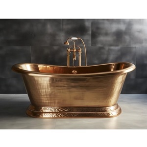 อ่างอาบน้ำทองแดงแบบทุบได้ตามต้องการดีไซน์ทันสมัยและความทนทานที่เหนือกว่าวัสดุโลหะใช้งานได้ยาวนาน - Product Image 1