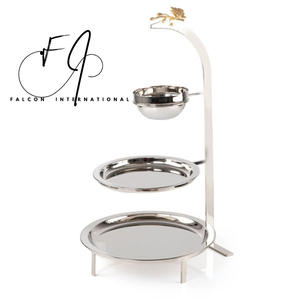 Hot Selling 3 Tier Large Cake Stand Aluminium Silver Polished Round Shape Cakes <b>Dessert</b> Food Stand For Restaurants Parties Decor - Product Image 3