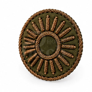 Raised Bullion Wire Badge Custom Handmade Embroidery <b>Patch</b> Decorative Sewing <b>Applique</b> For Hats Garments Uniforms Accessories - Product Image 3