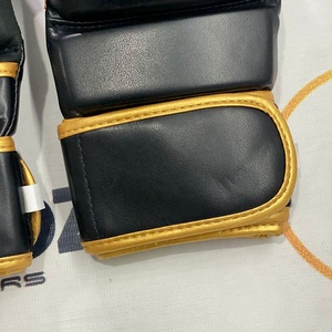 New Top Selling Twins Grappling Half Finger MMA Gloves Customized Black/Golden Mixed Martial Arts Training Synthetic Leather - Product Image 3