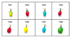 Cuentas de cristal colgantes con forma de fruta más hermosas para la fabricación de joyas, cuentas de cristal colgantes con forma de fruta de clase alta para la fabricación de pulseras - Product Image 2