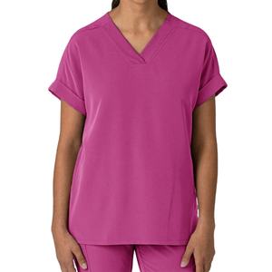 Haut de blouse de travail ample à épaules tombantes pour femme, en tissu doux de qualité supérieure, uniformes d'infirmière lavables, tenues médicales pour hôpital 2026 - Product Image 3