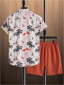 Conjunto Deportivo de Verano de Alta Calidad, Unisex, de Manga Corta, Camiseta y Pantalones Cortos, Estampado Personalizado, Conjuntos Gemelos para Hombre - Product Image 2