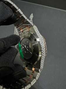 Reloj Digital ETA de Moissanita VVS1 de 32CT, Lujoso, Moderno, Estilo Hip Hop, Hecho a Mano, Edición Limitada, Cronógrafo, Acero Inoxidable - Product Image 3