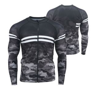 Chemise de compression à texture 3D pour hommes Vêtements de fitness à séchage rapide MMA Fashion Rash Guard Option d'étiquette personnalisée - Product Image 1