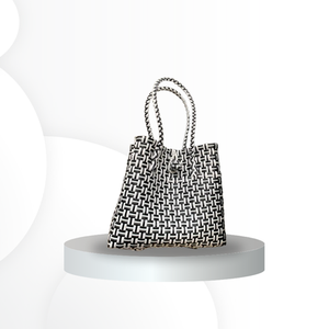 Summer Trendy <b>Women's</b> Handmade Premium Plastic Woven <b>Bag</b> Recycled Weaving Lurik Pattern Bali New Handbag for Adults - Product Image 6