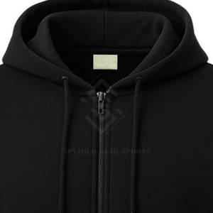 Sweats à capuche zippés pour hommes en tissu polaire de haute qualité, vêtements décontractés pour l'extérieur, vente directe d'usine - Product Image 4