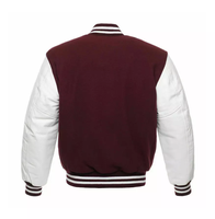 Veste universitaire en laine personnalisée de haute qualité pour hommes conception patchwork de streetwear d'hiver avec style de vestes de bombardier Letterman