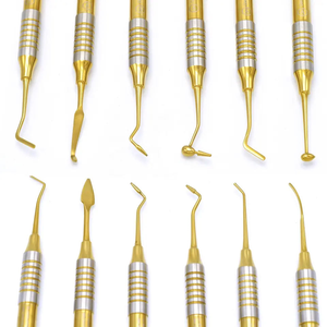 Kit de Instrumentos Dentales de Acero Inoxidable Color Dorado, Manual, de 6 Piezas, para Rellenos y Limpieza - Product Image 3