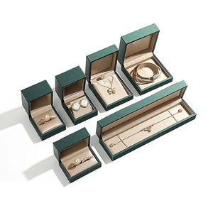 Custom Luxury Double Ring Pendant Necklace Bracelet Bangle Earrings Joyeros Leather <strong>Jewellery</strong> Packaging <strong>Storage</strong> - Product Image 3