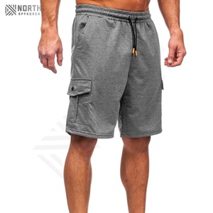 กางเกงขาสั้นผ้าฝ้ายผู้ชายทรงแบ็กกี้พิมพ์โลโก้ได้ตามต้องการ - Product Image 3