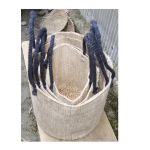 Wholesale Price Plain Bag Customized Printed Large Natural Eco Friendly Burlap Jute Shopping Tote Beach Bag With Logos From BD