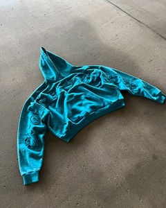 Sudadera con Capucha para Hombre Más Vendida, Diseño Único, Bordado Desgastado, Pedrería en Toda la Superficie, Sudadera con Capucha para Invierno, MOQ Bajo, Venta al por Mayor - Product Image 2