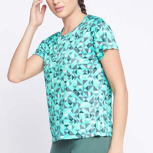 Camiseta de Manga Corta para Mujer, Sublimada, al por Mayor, de Lona, con Estampado Veraniego para la Temporada de Invierno - Product Image 3