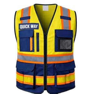 Discounted Sale <b>Outdoor</b> High Visibility Reflective <b>Safety</b> Vest with Customized Logo Waterproof Multiple Pockets - Product Image 1