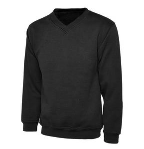 Streetwear en laine de daim Épaule tombante Logo personnalisé vierge Sweat à capuche en polyester avec ligne Sweatshirts à col en V pour hommes basiques, coton mélangé - Product Image 6