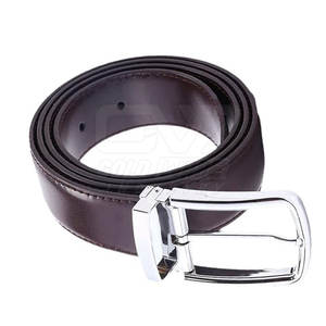Cinturón de cuero elegante con hebilla de metal para atuendo informal o de negocios Cinturón de cuero cómodo para hombres con sensación suave - Product Image 1