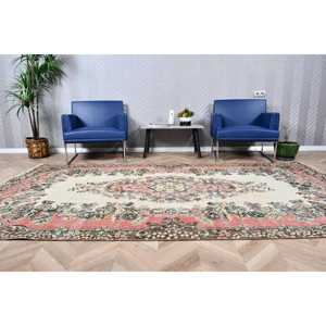 พรมวินเทจขนาดใหญ่ 5.5x9.8 ฟุต (167x298 ซม.) พรมอิคัตสีแดงตุรกี - Product Image 2