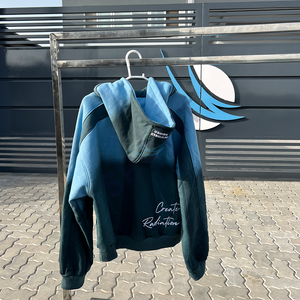 Fabricante de ropa personalizada 100%, sudaderas con capucha cuadradas de algodón pesado, ropa de calle bordada, Sudadera con capucha desteñida al sol de trabajo de varios paneles - Product Image 5