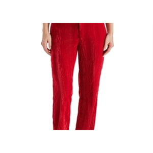 Pantaloni Casual da Donna Steve Madden Mercer in Velluto Stropicciato, Rossi, Vita Media, XL, Traspiranti con Chiusura Elastica - Product Image 5