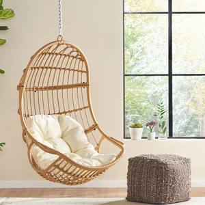 Rattan Patio Swing <b>Egg</b> Shaped Chair Decoration for Living Room Indoor and Outdoor Leisure Furniture - Product Image 6