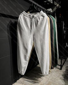 Pantalon de survêtement en coton pour hommes Logo personnalisé couleur et impression Joggers cordon de serrage taille classique coupe ajustée pantalon de survêtement - Product Image 5