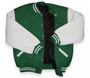 Veste universitaire Letterman unisexe Design personnalisé recadrée à la mode en couleur noire col montant épaisseur fine pour les filles - Product Image 6