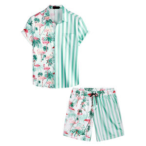 Latest Design Half-Sleeve O-Neck <b>Men's</b> <b>T</b>-<b>Shirt</b> High Quality Casual <b>Floral</b> Sublimated Printed Short Set Puff Print Style - Product Image 6