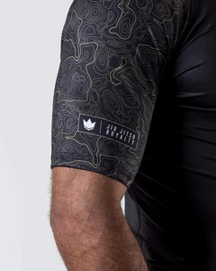2023 Latest Short Sleeve Men's Rash Guards Custom Colors with Protection Printed Technique for Running Clothes - Product Image 2