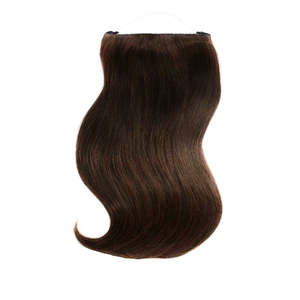 Pour les extensions de cheveux Halo # 2 mèches de cheveux humains Remy vietnamiens brun foncé, pré-collées, super double drawn - Product Image 1