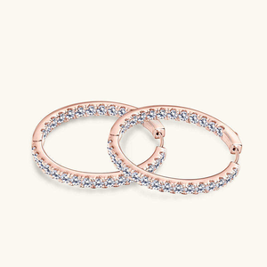 Boucles d'oreilles en argent sterling 925 avec diamants, bijoux élégants et intemporels de haute qualité pour femmes et filles - Product Image 3