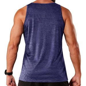 <b>Men's</b> <b>Pink</b> Wholesale O-Neck Knitted Quick Dry Sporty Tank Top Solid Color Sleeveless Vest Athletic Wear - Product Image 4