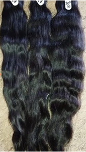 Extensions de trame de cheveux indiens naturels Paquets de couleur noire et marron avec expédition DHL et Fedex Style de vague naturelle - Product Image 4