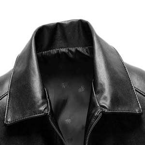 Veste en cuir noire respirante de haute qualité 2026, personnalisable en gros, dernier design, nouvelle mode, veste en cuir d'hiver pour hommes - Product Image 5