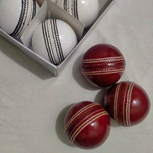 SUMROOS Custom <b>Cricket</b> Leather Balls <b>Cricket</b> Best <b>White</b> And Red Leather Balls <b>Cricket</b> Red Leather Balls - Product Image 6