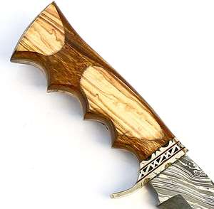 Paquete de cuchillos de acero D2 hechos a mano, cuchillos de caza de hoja fija Bowie Full Tang con mango de palisandro - Product Image 4