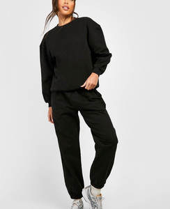 Conjunto personalizado de Sudadera con capucha para mujer, chándal de lana, algodón, poliéster, estampado, ropa de calle, chándal - Product Image 3